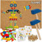 alles-meine.de GmbH XL Set - Hammerspiel - 235 Teile - Modellwahl - bunter Mix - inkl. Name/für Kinder - Klopfspiel Nagelspiel - Hämmerchenspiel - Nagel Hammer Holz bunt - Hämm..