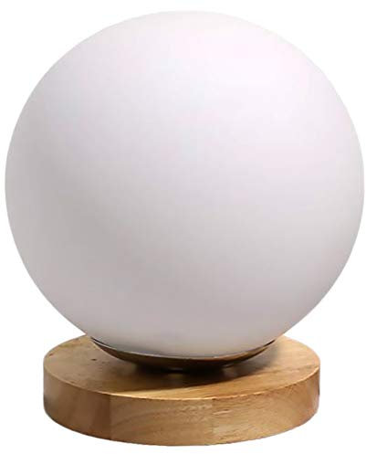 SOLUSTRE 1stk Touch-tischlampe Nachtlichter Für Schlafzimmer Kugelleuchten Für Schlafzimmer Mini-Lampe Led-kugellicht Dekoratives Tischlicht Nachtlicht Buche Kind Kabellos Glaskugel