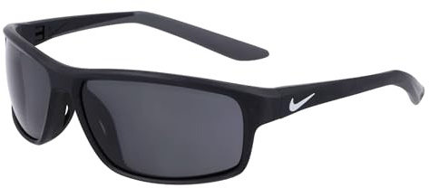 NIKE RABID 22 N IU4880X Sonnenbrille, Sport-Wrap, 62-mm-Glas, Mattschwarz/Dunkelgrau/Auge