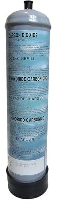 TermoidraulicaRV® Bouteille Co2 jetable 600 g pour aquariums avec culot M10 x 1 Edenya®