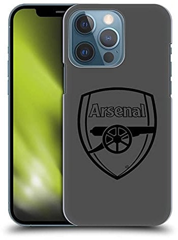 Head Case Designs Officially Licensed Arsenal FC Black Logo Crest 2 Hard Back Case Compatible With Apple iPhone 13 Pro