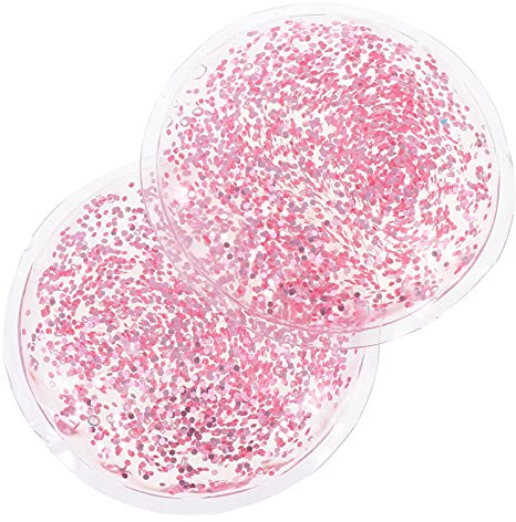 EXCEART Augenklappe Gel Kühlpad Set Augen Kalt Heiß Gel Kompresse Kühlpack Kühlen Augenpads für Trockene Augen Geschwollene Augen Augenringe 2 Stück Rosa Muttertagsgeschenke