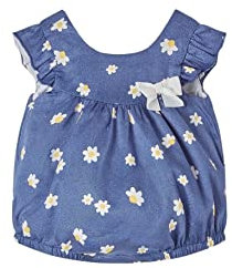 Mayoral Baby Süßer Einteiler/Sommerspieler aus BW in Jeansblau mit Margeriten Print 1601 (86)