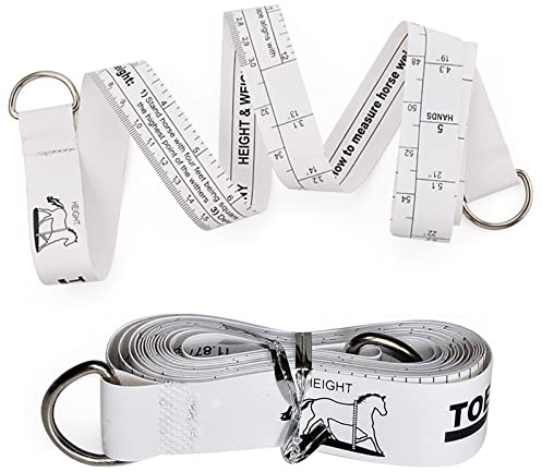 Maotrade Gewichtsband Pferd 250CM Tragbares Gewichtsmaßband Doppelseitig Weight Tape Measure für Pferde Pony (Weiß)