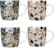 KitchenCraft Terrazzo Floral Set of 4 Stoneware Barrel Coffee Mugs 425ml