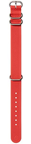 Nixon FKM Rubber NATO Wechselarmband für Uhren mit 20 mm Abstand aus Silikon und Kautschuk in der Farbe Feuer mit Schnalle und Beschläge aus Edelstahl, BA005-3403-00