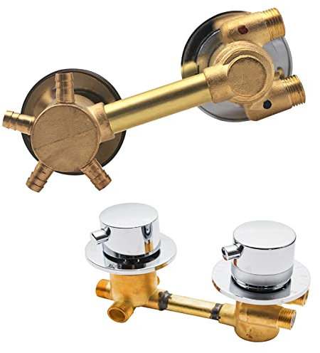 2/3/4/5 Voies Mitigeur Thermostatique Robinets De Douche,Laiton Douche Robinet Cabine With Cartouche Céramique,Mitigeur Cabine De Douche Entraxe 10Cm/12,5Cm/14,5Cm,G Intubation 4-way-12.5cm