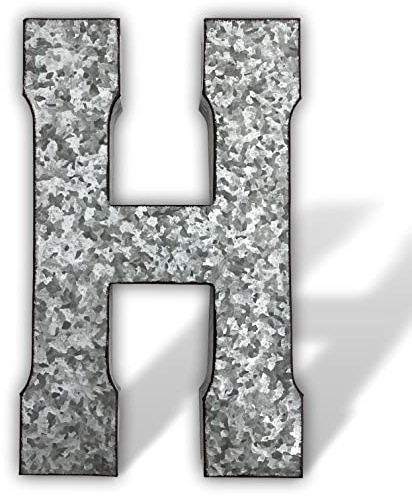 XXL 52cm Buchstabe Ziffer Zahl Zink Metall Dekoration Garten 3D Größe H