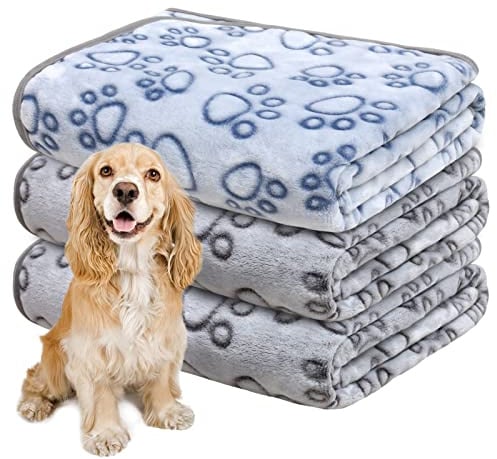 Gorgelly 1 Pack 3 Hundedecke Weiche Haustierdecke Waschbar,80x110cm | Kuscheldecke Flauschig für Kleine Mittlere Hunde Katzen, Sofaschoner für Hunde, Hundedecke für Unterwegs