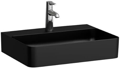 LAUFEN VAL Waschtisch, unterbaufähig, 1 Hahnloch, ohne Überlauf, 550x420mm, H8102827161111, Farbe: Schwarz Matt