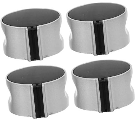 Homoyoyo 4pcs Zinc Alloy Gas Range Knobs Replacement Burner Control Knobs Median Sturdy Comfortable to Hold