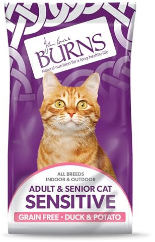 Burns Pet Nutrition Cat Food Sensitive Duck and Potato Grain Free 1.5 kg