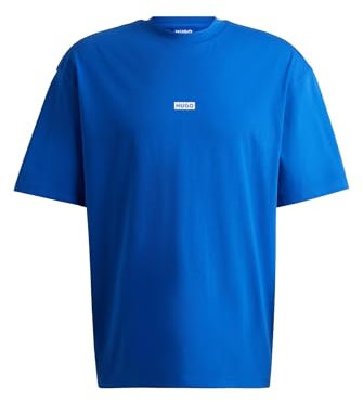 HUGO Mens Nalono Logo-Print T-Shirt in Cotton Jersey