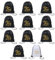 SPORWAY 11 Stück Team Bride Turnbeutel Braut Tasche, Braut Turnbeutel Rucksack Leinwand JGA Stoffbeutel Brautbeutel mit Kordelzug Braut Accessoires Geschenk für Junggesellenabschied Braut Party