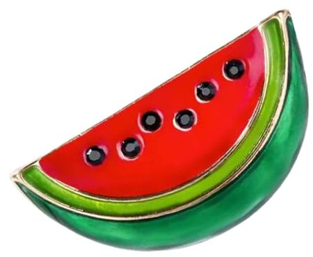 Épingles En Éma Pastèque - Épinglette En Éma Pour Professeur D’école De Nourriture Aux Fruits | Broche De Dessin Animé En Forme De Fruit | Broche Pastèque Créative À La Mode Pour Mariage, Noël