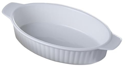 FUNOMOCYA Keramik Backform Mit Zwei Griffen Auflaufform Für Ofen Robust Und Kratzfest Für Kuchen Pizza Gemüse Und Obstgerichte Servierplatte Verwendbar