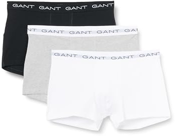 GANT Men's Trunks, Pack of 3, Underwear, Light Grey Melange, Standard (Pack of 3)