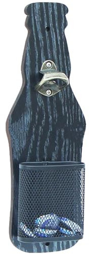 Bottle Opener | Beer Bottle Opener | Bottle Catcher | Beer Lid Remover | Bar Accessories | Sturdy Wall Beer Bottle Lid Opener Bottle Opener Lid Collector Wall Mounted Bottle Opener And Catcher For Bar