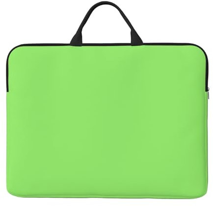 SamLng Sacoche pour ordinateur portable 14 vert clair de couleur unie - Sacoche à bandoulière multi-usage pour un usage quotidien et les voyages, Noir , Taille unique