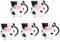 Cabilock 5 Tazas De Cerámica Con Forma De Vaca Pintadas A Mano Para Decoración De Café Y Té.