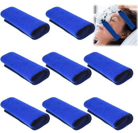 VEGCOO 8-Pack CPAP Gurtbezüge Gesichtspads, Universal CPAP-Gurtpolster, CPAP Maske Kopfband Gurtbezüge, CPAP Komfortpolster für Verringerung von Einbuchtungen und Wange Rote Flecken