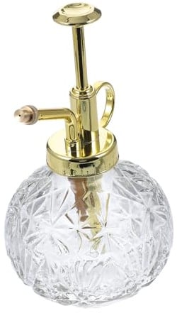 Garneck Kleine Glas Sprühflasche Für Pflanzen – Vintage Gießkanne in Gold Für Zimmerpflanzen Und Gartenbewässerung – Eleganter Blumensprüher Für Sukkulenten Und Hängepflanzen