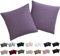 Soifox Kissenbezug 40x40 2er Set - Grauviolett kopfkissenbezug Für Kissen 40 x 40 cm 100% Mikrofaser Resistent und Hypoallergen Kissenbezüge mit Reißverschluss