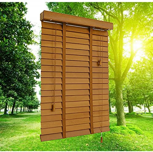 Persianas venecianas horizontales de madera natural para ventanas de 40/60/80/100/120 cm, persianas enrollables de madera maciza para día y noche, 130 x 150 cm (ancho x alto) para decoración del hogar