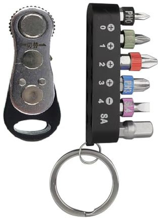 Uxsjakjsd Mini Ratchet Wrench Set Ratchet Screwdriver Set PH0 PH1 PH2 PH3 SL4 Bits Adapter Quick Release Ratchet Wrench Ratchet Hand Tools