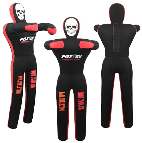 POZTEV Adult Grappling Dummy – 6ft Unfilled Wrestling Dummy for MMA, Jiu Jitsu, and Martial Arts Training – Practice Punching Dummy – Full Size Adult Grappling Dummy for BJJ, Karate & Judo