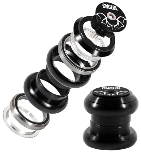 CNCLOL Dirección de Bicicleta 1 1/8, Juego de Dirección 34mm/44mm/41.8-52mm/44-55mm/44-56mm, Rodamiento Dirección MTB/BMX, Semi Integrada, con Rodamientos Sellados.