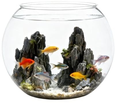 Bomefoi Mini Bocal À Poisson, Durable Et Facile À
