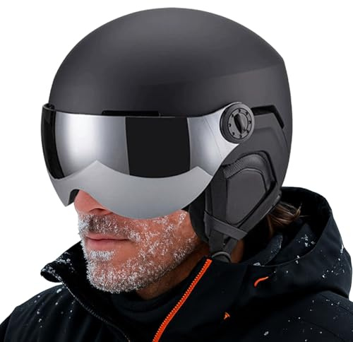 Jsnwernb Caschi da Sci per Uomini - Cappello Con Occhiali - Casco Da Sci Protettivo Per Esterno E Neve - Per Uomini Donne Giovani Adulti Sciatori Snowboardisti Discesa Resort Interno Esterno Sport