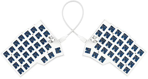 YMDK Borne Knauf Corne4 × 6 Layout, 58 Tasten, ergonomisch, kabelgebunden, Hot-Swap-MX, mechanische Tastatur, South RGB QMK Phiole programmierbar