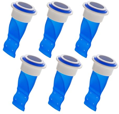 Rubber Anti-odor Floor Drain | Valve Sewer Core - Drainage Insert Drain Plug Hair Catcher Sealer Floor Strainer Trap Seal (Blue-6Pack)