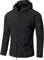 YFNT Herren Taktisch Softshell Fleecejacke Hoodie Outdoor Wandern Camping Warm Winddicht Wasserdicht Mantel Jacken, Schwarz, XXL