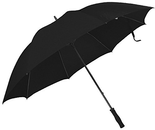 Großer Regenschirm / mit angenehmem Softgriff / Farbe: schwarz