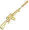 sgerste 1 Stück 0,38 mm Creative Novelty Cute Gold Gewehr Form Design Schwarz Tinte Kugelschreiber Stationery Supplie