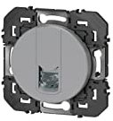 Legrand 600475 Prise blindée RJ45 catégorie6 STP dooxie finition alu