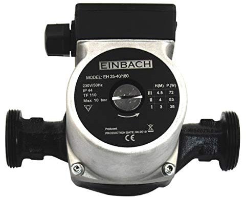 Einbach Umwälzpumpe 25-60 180 230V Nassläuferpumpe Förderhöhe 6 Meter DN 25 Heizungspumpe