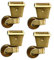 KDDFN Möbelrollen, Industrielle Lenkrollen, 4x Messing, Mute - 360 ° -Rotation, Tragkraft 150 kg (330 lbs), 32 mm (1,3 Zoll), 4 Count