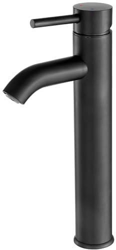 VOTON Rubinetto per lavandino della nave Cromato Moderno Rubinetto per Bagno Alto Singolo Maniglia Un Foro Rv Vanity Lavabo Bagno Rubinetto Del Lavabo