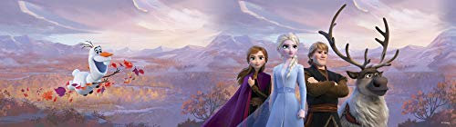 1art1 Die Eiskönigin 2 ELSA Anna Olaf Kristoff Sven Bordüre Tapeten-Borte Selbstklebend 500x10 cm
