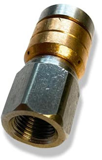 Buse de nettoyage rotative M&M SMARTEK pour Kärcher Kränzle WAP Alto 1/8 IG, max. 250 bar, effet de nettoyage très puissant, acier inoxydable/laiton, 3 trous orientés vers l'arrière 0,3 - 0,8 mm