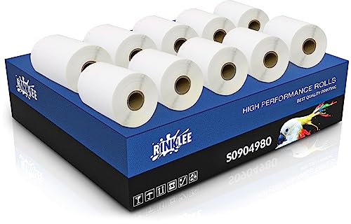 RINKLEE S0904980 Etiketten kompatibel für Dymo LabelWriter 4XL | 104 mm x 159 mm | 10 Rollen