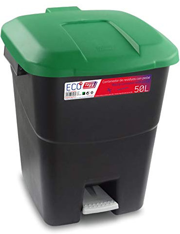 Tayg - Poubelle à pédale Eco Couvercle vert 50 litres