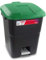 Tayg - Poubelle à pédale Eco Couvercle vert 50 litres