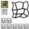 Relaxdays 8 Moldes para Hormigón, Forma Irregular, Plantillas Cemento, Pavimentar Caminos o Entrada, 3,5 x 35 x 35 cm, Negro