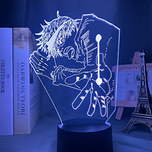 Anime-LED-Nachtlampe für Geburtstagsgeschenk Jujutsu Kaisen 3D Nachtlicht Satoru Gojo Illusion Light Home Decoration Beleuchtung-7 Farben Keine Fernbedienung