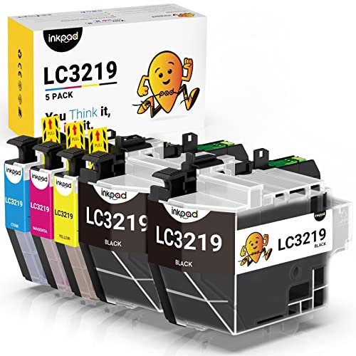 iNKPAD LC 3219XL Druckerpatronen kompatibel mit Brother MFC-J5330DW MFC-J5335DW MFC-J6930DW MFC-J6935DW MFC-J5730DW MFC-J5930DW MFC-J6530DW (2Schwarz 1Cyan 1Magenta 1Gelb, 5 Pack)